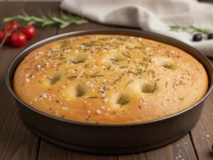 focaccia lievitata con sale e rosmarino