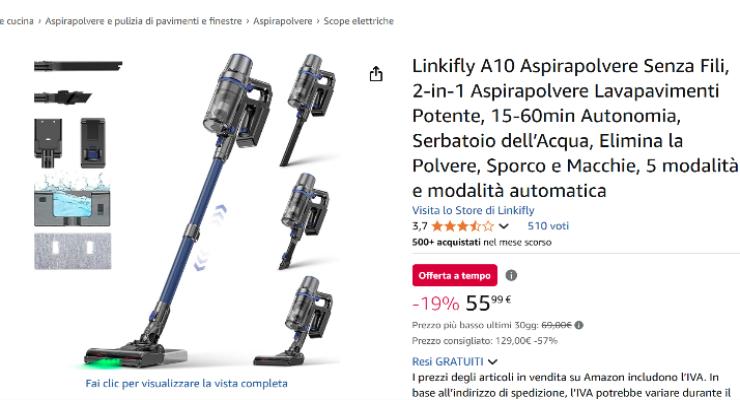 aspirapolvere lavapavimenti su Amazon
