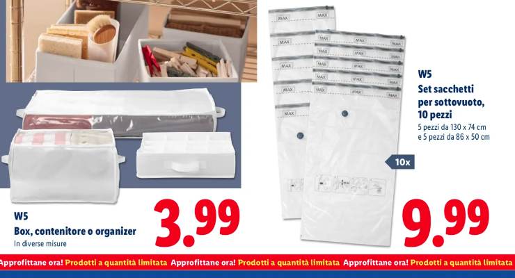 contenitori e sacchetti sottovuoto lidl
