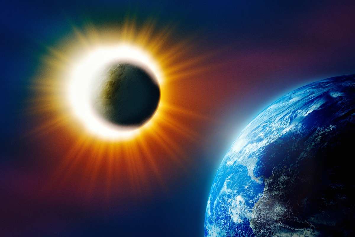 eclissi solare e Terra