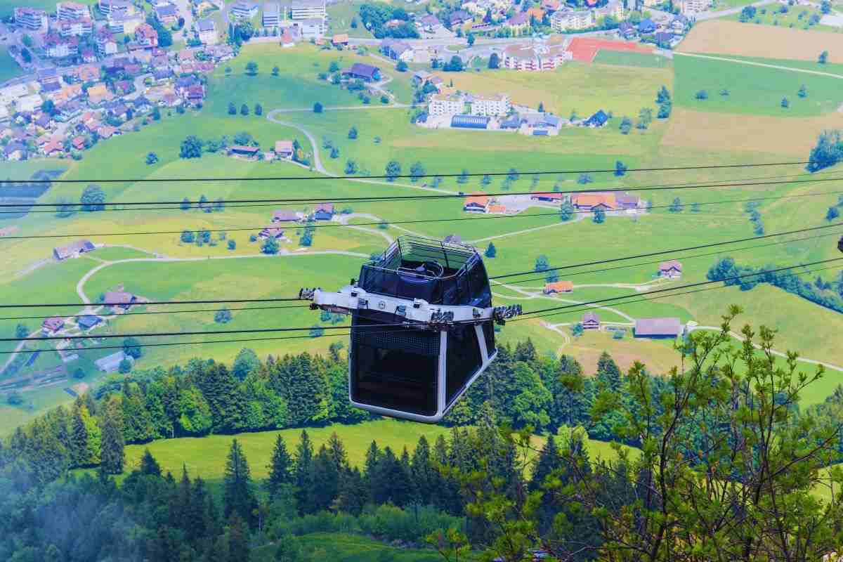 funivia cabrio nel vuoto