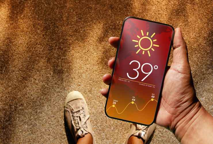 guardare il meteo sul cellulare