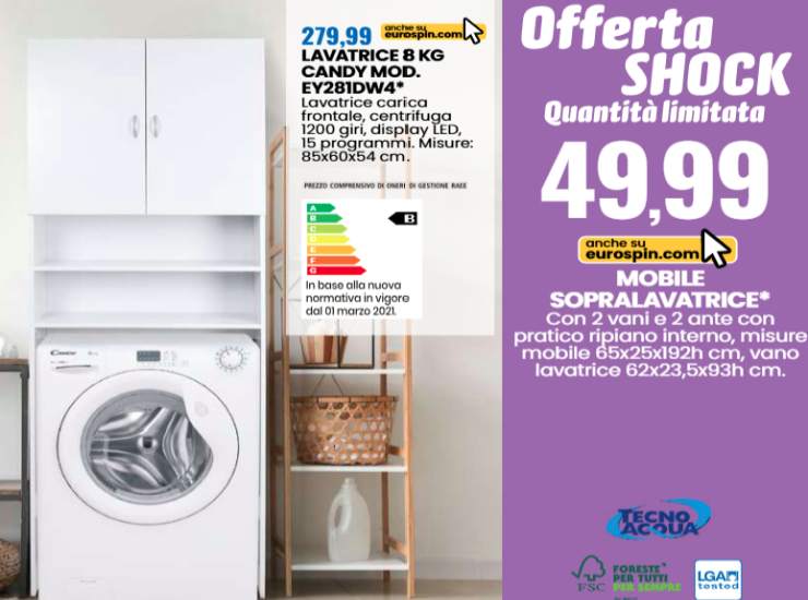 mobile sopralavatrice di Eurospin
