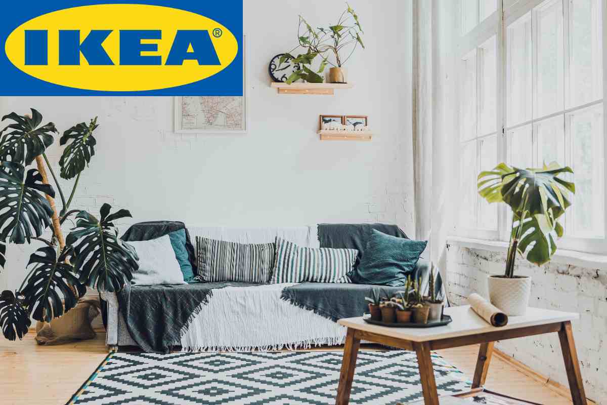 salotto e logo Ikea